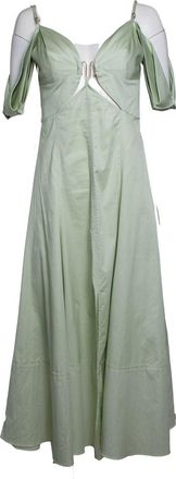 Cult Gaia green Dina off shoulder midi dress