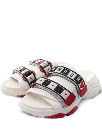 Dior 10s Amour double-strap sandals - women - Fabric/Polyurethane/Rubber - 36 - White