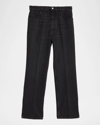 Marni Men & apos;s Charcoal Denim Flare Jeans