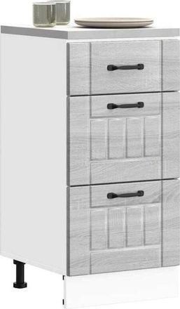 vidaXL Base da Cucina Lucca Grigio Sonoma in Legno Multistrato - Vidaxl