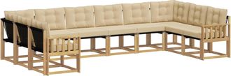 vidaXL Conjunto De Sof&aacute;s De Exterior 10 Uds. Y Beige Vidaxl