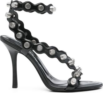 Alexander Wang 105mm Riot Sandals - Womens - Metal/Calf Leather/Calf Leather