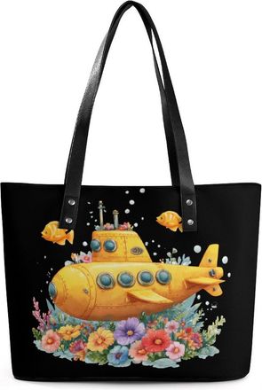 Generic Funny Submarine Tote Bags for Women Cute Shoulder Purses Handbags
