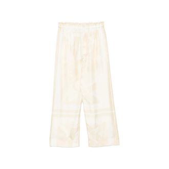 Carven Wide Trousers, female, Beige, Size: 2XS Patterned Trousers