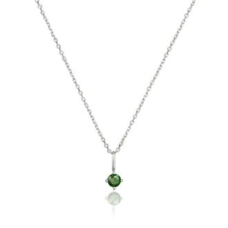 Lily & Roo Solid White Gold Small Birthstone Pendant Necklace