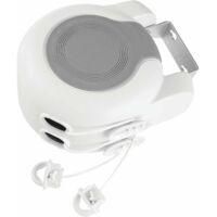 OEM Tendedero Retr&aacute;ctil (13 M, Doble Cuerda, Blanco) - Pl&aacute;stico Y Me-crezuo