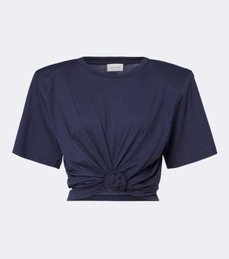 Magda Butrym Cropped cotton-blend T-shirt