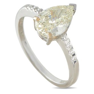 Luxury Bazaar 18K White Gold 1.58ct Diamond Ring MF04-080726