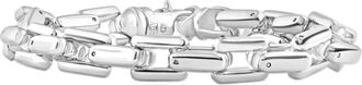 Pompeii3 Mens Steel Single Tone Clasp 10mm Long Link 8.5 Bracelet