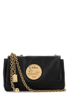 Chlo&eacute; Black Leather Heritage Shoulder Bag