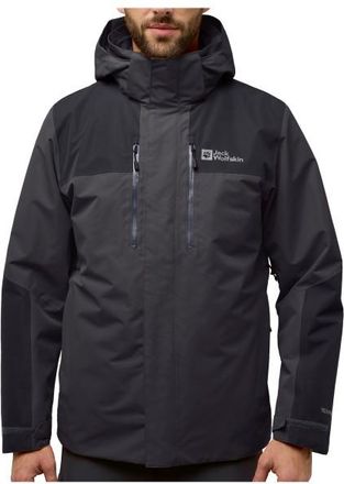 Jack Wolfskin Jasper 3In1 Jacket Doppeljacke f&uuml;r Herren | grau/schwarz