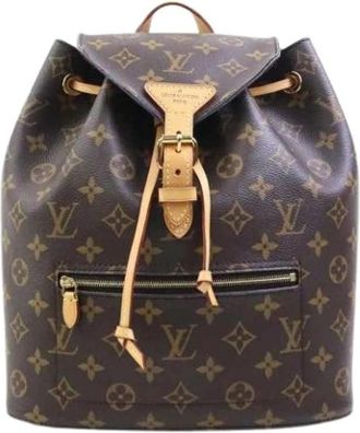 Louis Vuitton Pre-owned Vintage Canvas Rugzak - Dames - Vintage Rugzakken - Bruin - ONE Size - Vintage