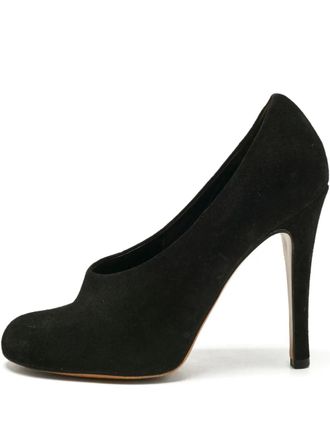 Chlo&eacute; round-toe leather pumps - Black