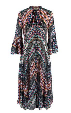 Temperley London Multicoloured Button Down Shirt Dress Size XS