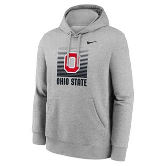 Nike Ohio State Primetime Nike Mens College Pullover Hoodie in Grey | NKDK06GOH-JM7