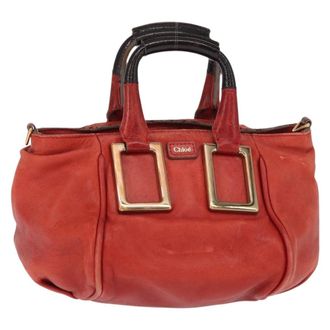 Chlo&eacute; Ethel Leather Red Leather Handbag (Pre-Owned)
