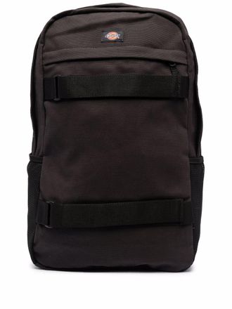 Dickies logo-patch zipped backpack - men - Cotton/Polyester/Spandex/Elastane - One Size - Black