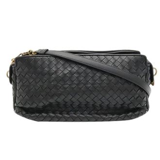 Bottega Veneta Pre-owned Pochette Schoudertas - Dames - Pre-owned - Zwart - Maat: ONE Size Leer