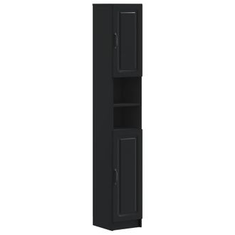 vidaXL Armario De Ba&ntilde;o Con Estante Abierto Utrecht Negro Vidaxl
