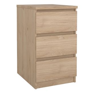 Furniture To Go Naia Bedside 3 Drawers in Light Oak