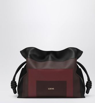 Loewe Medium Flamenco Clutch bag Black/Burgundy