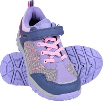 Mountain Warehouse Stampede Kids Adaptive Waterproof Walking Shoe - Easy Wear Boots with EVA Cushion, Mesh Upper & Rubber Outsole - Walking, Hiking, Outdoors & Trekking 