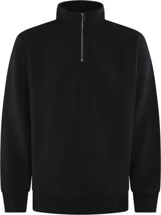 Olaf Hussein Signature Zip Mock - Heren - Vesten met rits - Zwart - L - Katoen - Hoodies & sweatvesten