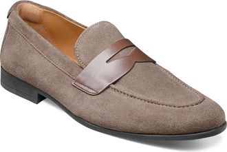 Florsheim Modena Moc Toe Penny Loafer in Gray Suede at Nordstrom, Size 10.5