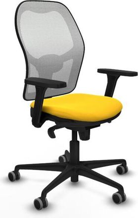 Piqueras y Crespo Piqueras Y Crespo - Jorquera Sincro Malla Blanca Similpiel Amarillo Brazos 3d Base Nailon Ruedas 65mm Engomada