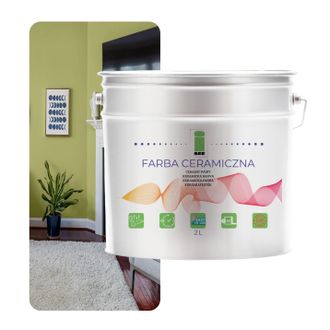 OEM Pintura Cer&aacute;mica Para Pared Lavable Verde Pistacho 2l Resistente A Las Manchas