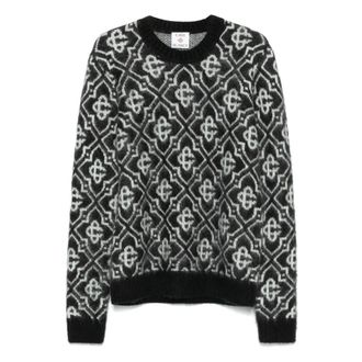 Casablanca Monogram Crew Neck Sweater Heren - Heren - Ronde hals truien - Veelkleurig - XL - Truien & Vesten