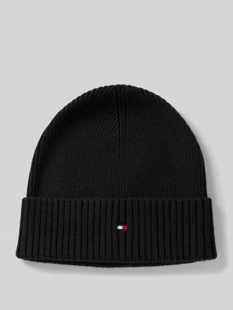 Tommy Hilfiger Beanie aus Baumwoll-Kaschmir-Mix in Black, Größe 1