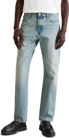 Marc O'Polo Denim Straight-Jeans MARC OPOLO DENIM Sverre, Herren, Gr. 29, L&auml;nge 30, light blau, Denim/Jeans, Obermaterial: 100% Baumwolle, Jeans Straight-Jeans, mit Fad