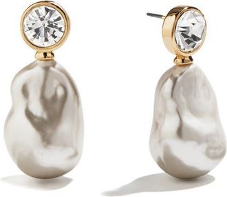 BaubleBar Elizabeth Drop Earrings in Pearl at Nordstrom