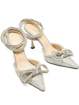 Mach & Mach bow-embellishment pumps - Silver