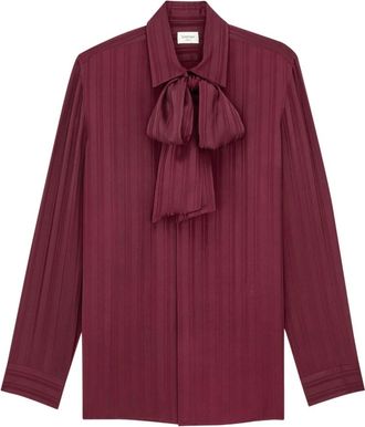 Saint Laurent Dames, Blouses & Shirts, Rood, Maat: S Zijde