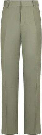 Jil Sander Straight Trousers, male, Green, M, Cotton Summer Trousers