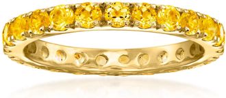 Ross-Simons Citrine Eternity Band in 18kt Gold Over Sterling
