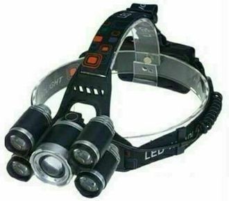 OEM Linterna Frontal Joorrtt, 2000 L&uacute;menes, 5 Led, Linterna Frontal Recargable Usb, Impermeable Y Ajustable Para Acampar, Correr Y Hacer Senderismo, Pesca