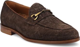 Taft Mens Russell Bit Loafer in Chocolate Floral Suede at Nordstrom, Size 11.5