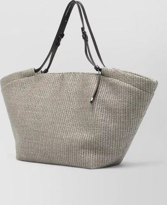 Brunello Cucinelli shoulder bag woven texture dual handles