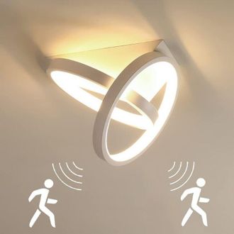 OEM L&aacute;mpara De Techo Led Blanca De 26 W Con Sensor De Movimiento, L&aacute;mpara De Techo Moderna Con Sensor Crepuscular, Luz Interior -crezuo