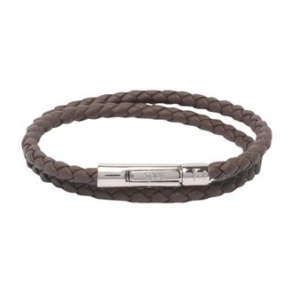 Tod's Braided Wrap Bracelet - male - Tods - Bracelets - Brown - ONE SIZE - Accessories