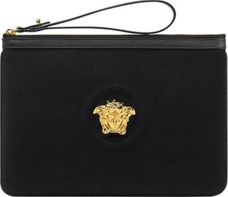Versace Pouch La Medusa in tela - Nero