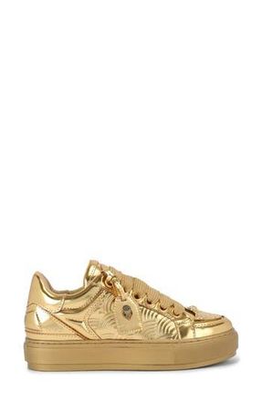 Kurt Geiger Southbank Tag Platform Sneaker in Gold at Nordstrom Rack, Size 8.5Us / 39Eu