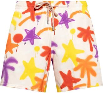 Palm Angels Costume da bagno con stampa effetto vernice - Multicolore