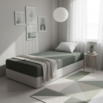 KASANOVA Lenzuolo con angoli singolo grigio Young