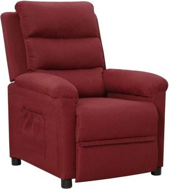 vidaXL Sill&oacute;n Reclinable De Tela Rojo Tinto Vidaxl
