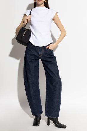 Alaia Loose-fit Jeans, Womens, Navy Blue