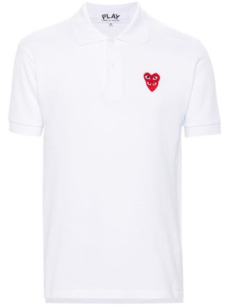 Comme Des Gar&ccedil;ons Polo con applicazione - Bianco